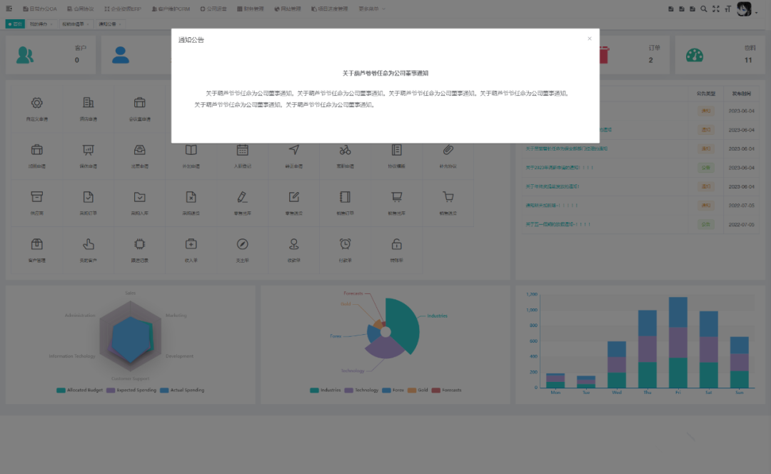 开源OA协同办公系统自定义表单集成Flowable流程引擎源码