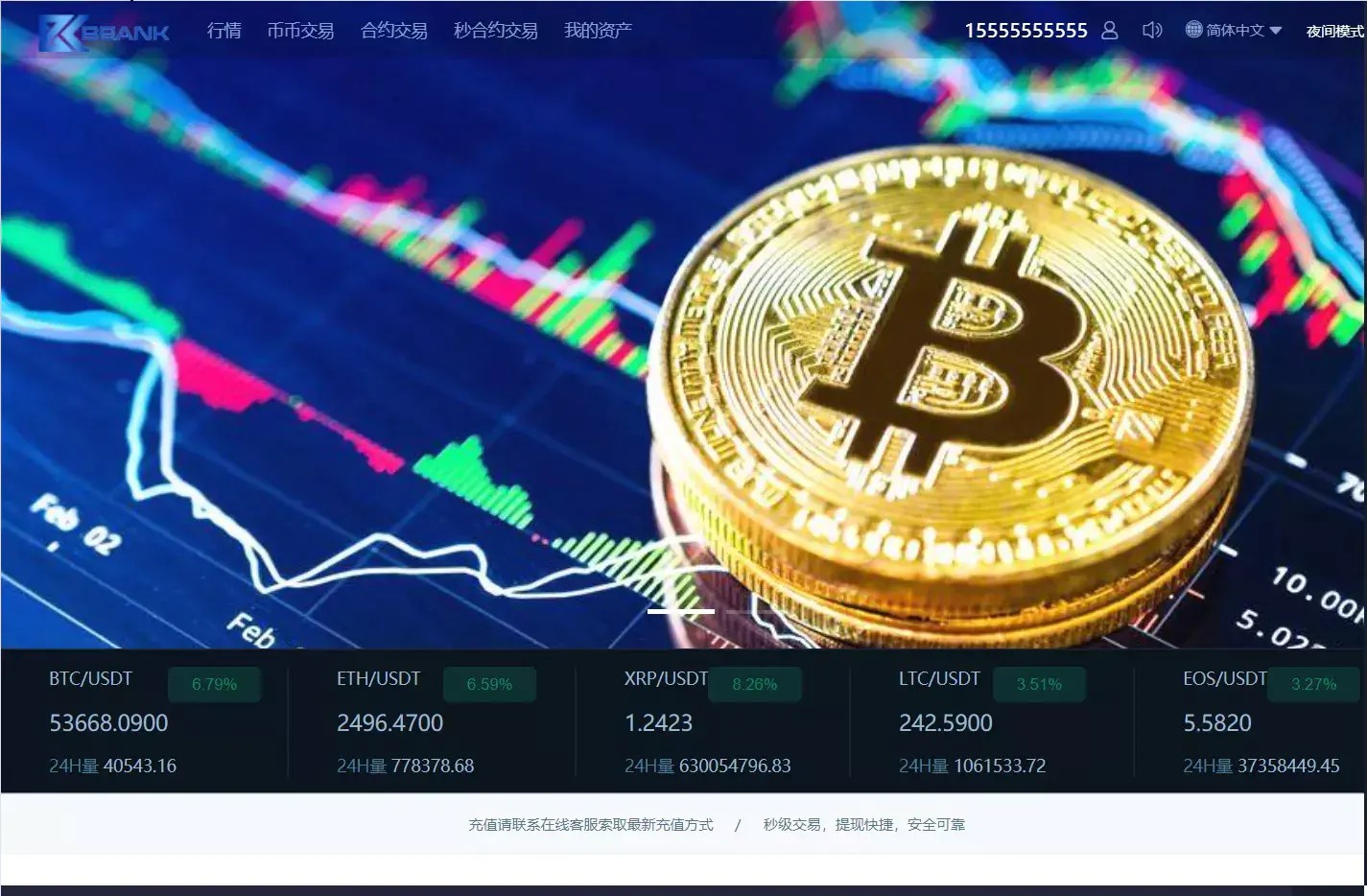 BBANK区块链交易所源码K线行情币币合约交易秒合约交易多语言PHP源码修复版