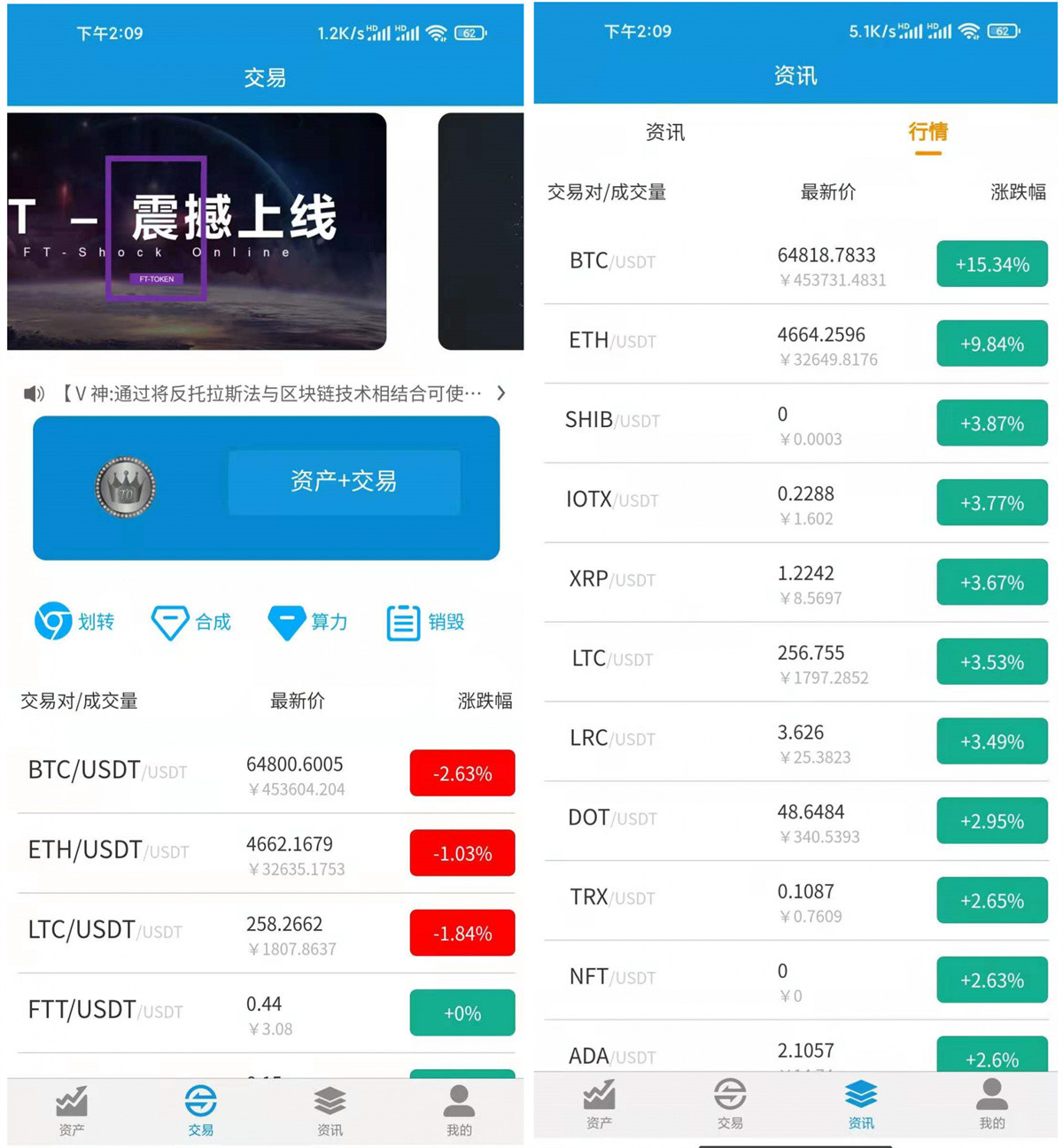 FORTAI区块链交易所源码数字资产交易现货交易C2C交易币生币FT-TOKEN 区块交易中心源码TP框架