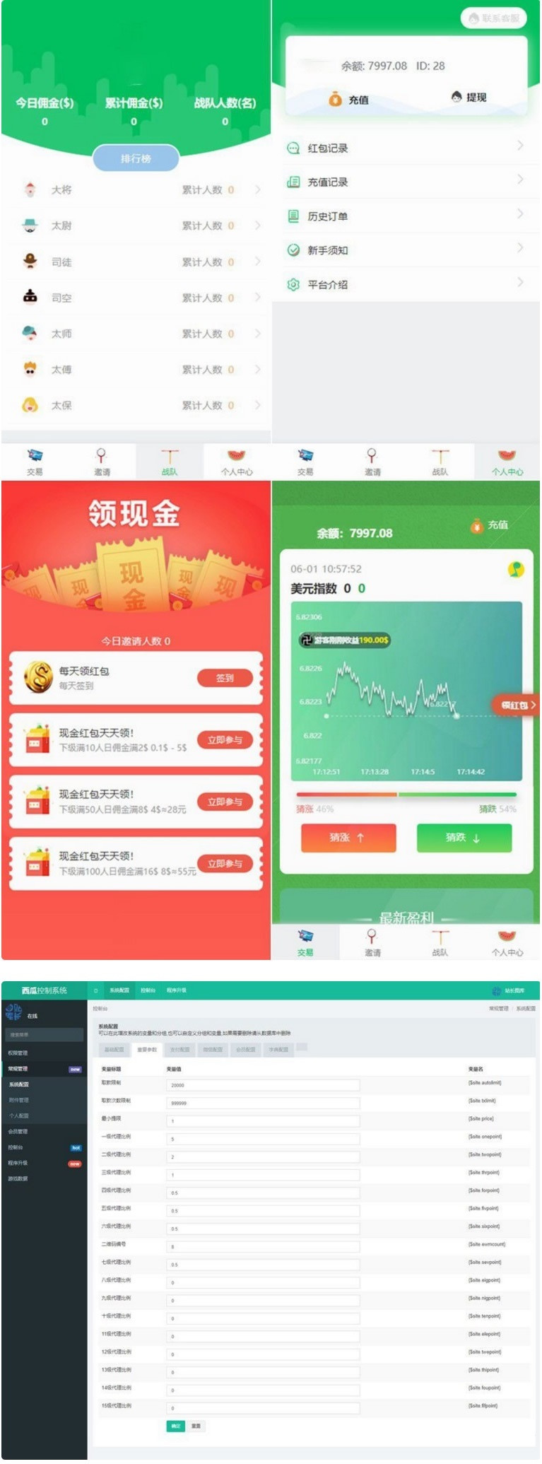 小清新西瓜币圈系统单控群控免签支付K线正常免公众号无后门修复版源码TP框架
